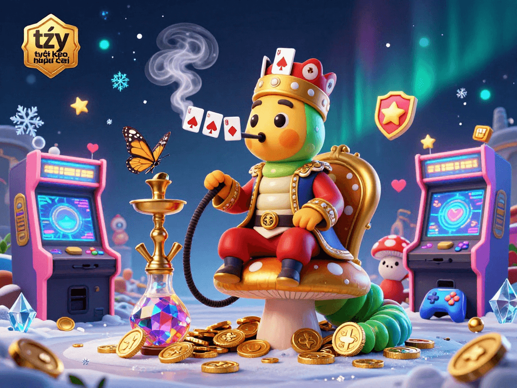 Engage with tỷ lệ kèo nhà cái through a vibrant 3D casino illustration featuring expert characters and gambling elements.