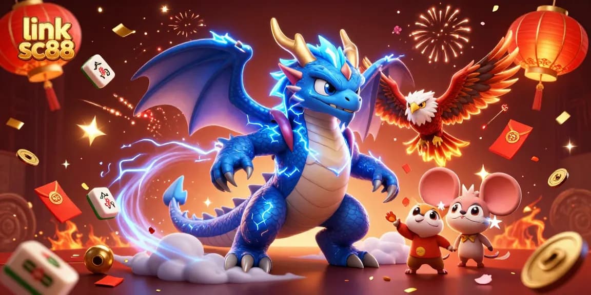 Experience high stakes with link sc88 in this electrifying casino scene featuring vibrant 3D characters.