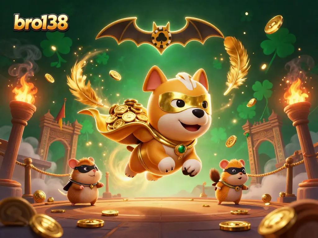 Join bro138's thrilling adventure as a superhero dog and sidekick hamster embark on a gold-filled quest!