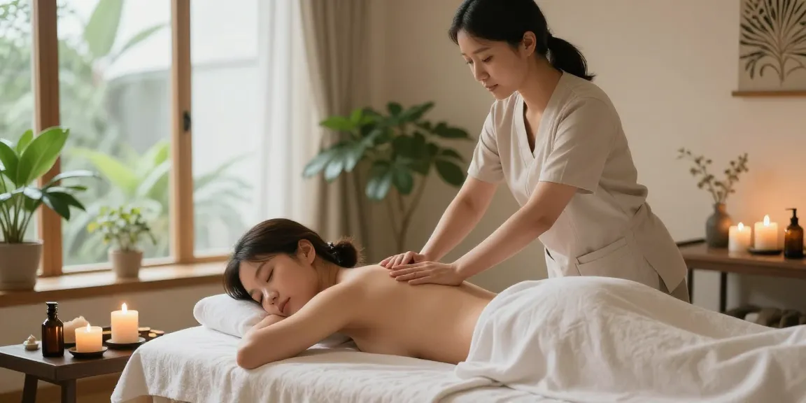 구로출장마사지 experience in a serene massage studio with calming ambiance.