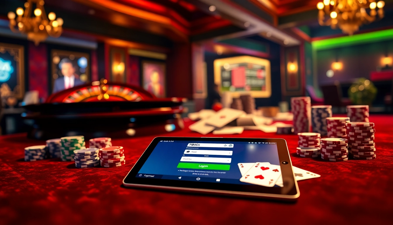 Experience the excitement of 789win đăng nhập with engaging casino visuals featuring roulette and cards.