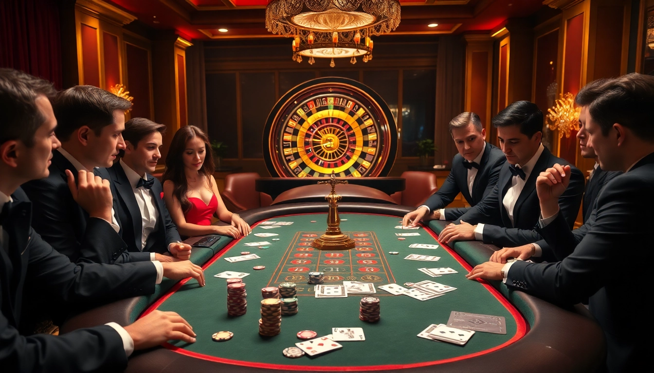 Experience the thrill of betting at a luxury casino captured in a vibrant scene at https://hbbet4.art/.