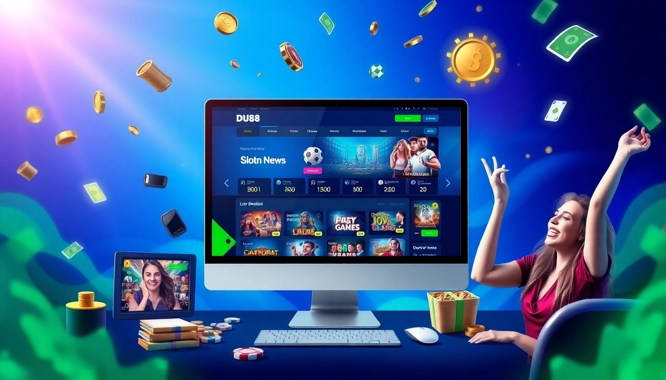 Explore DU88 online betting platform with diverse games and sleek interface