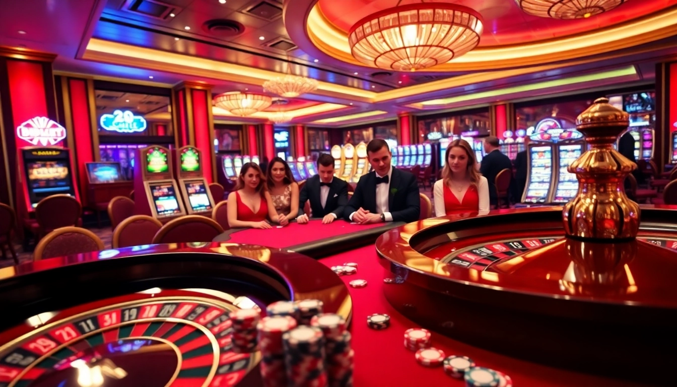 Experience high-stakes action at https://8xbetsports.com with players engaged at a poker table in a luxurious casino.