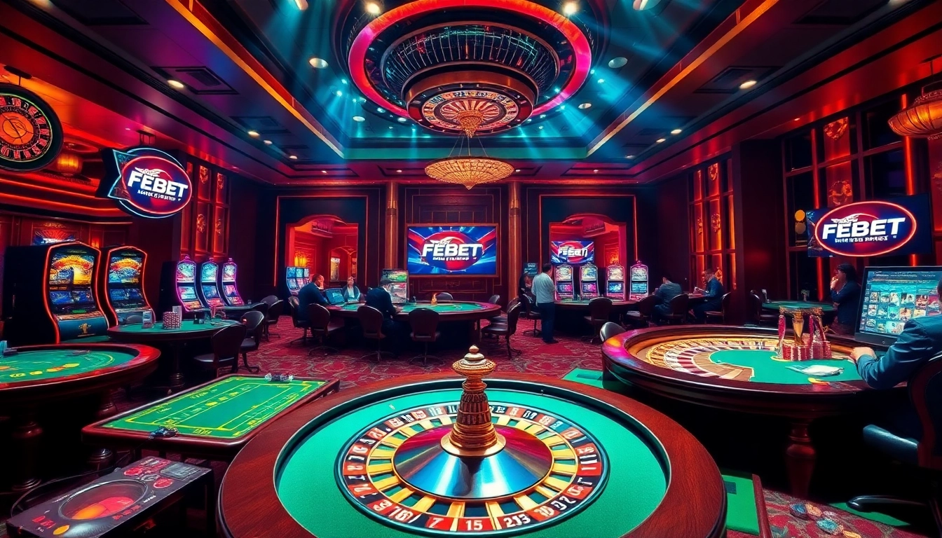 Engage with the excitement of ĐĂNG KÝ FEBET as players enjoy thrilling games at a vibrant casino.