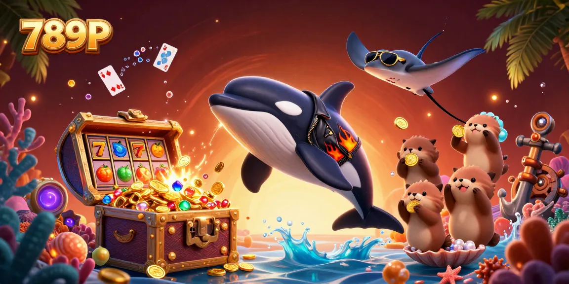 Experience thrilling gameplay at 789P with vibrant characters and golden treasure in a casino atmosphere.